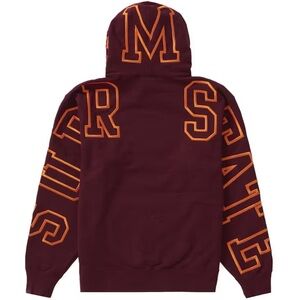 Supreme medium burgundy State Hooded Sweatshirt Hoodie